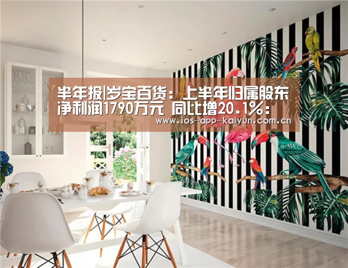 半年报|岁宝百货:上半年归属股东净利润1790万元 同比增20.1%:开云体育官网(图2) 开云体育互动